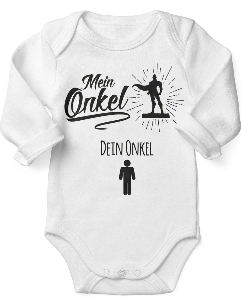 Babybody Langarm Mein Onkel - Dein Onkel - von Mikalino