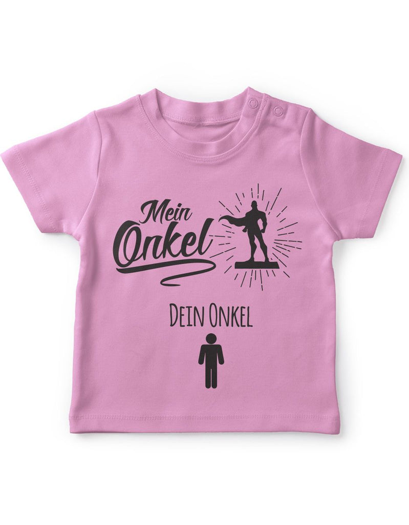 Mikalino Baby / Kinder T-Shirt mit Spruch für Jungen Mädchen Unisex kurzarm Mein Onkel - Dein Onkel  | handbedruckt in Deutschland | Handmade with love - von Mikalino