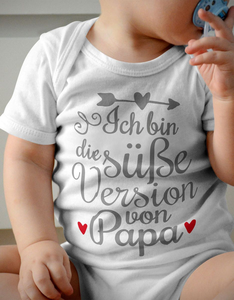 Babybody kurzarm Ich bin die süße Version von Papa - von Mikalino