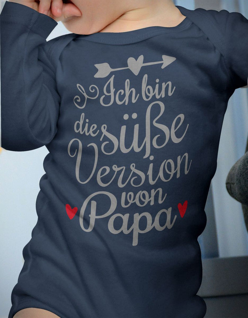 Babybody Langarm Ich bin die süße Version von Papa - von Mikalino