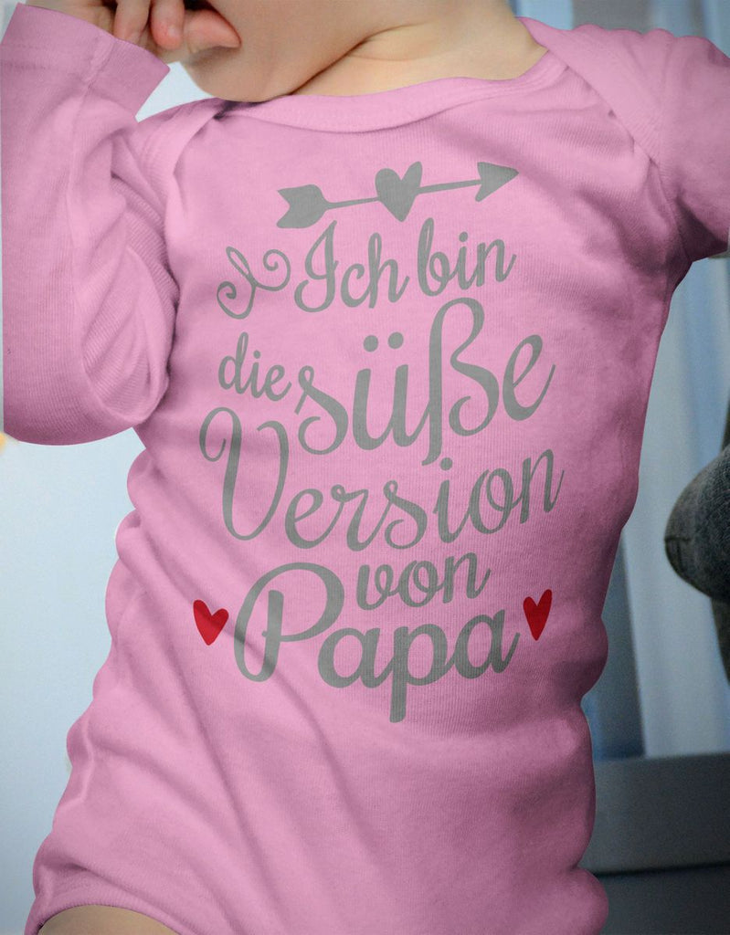 Babybody Langarm Ich bin die süße Version von Papa - von Mikalino