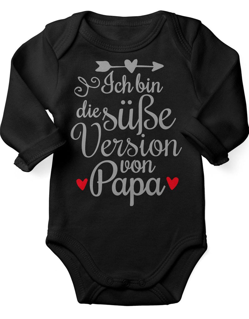 Babybody Langarm Ich bin die süße Version von Papa - von Mikalino