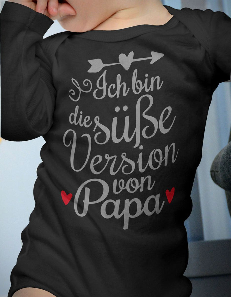 Babybody Langarm Ich bin die süße Version von Papa - von Mikalino