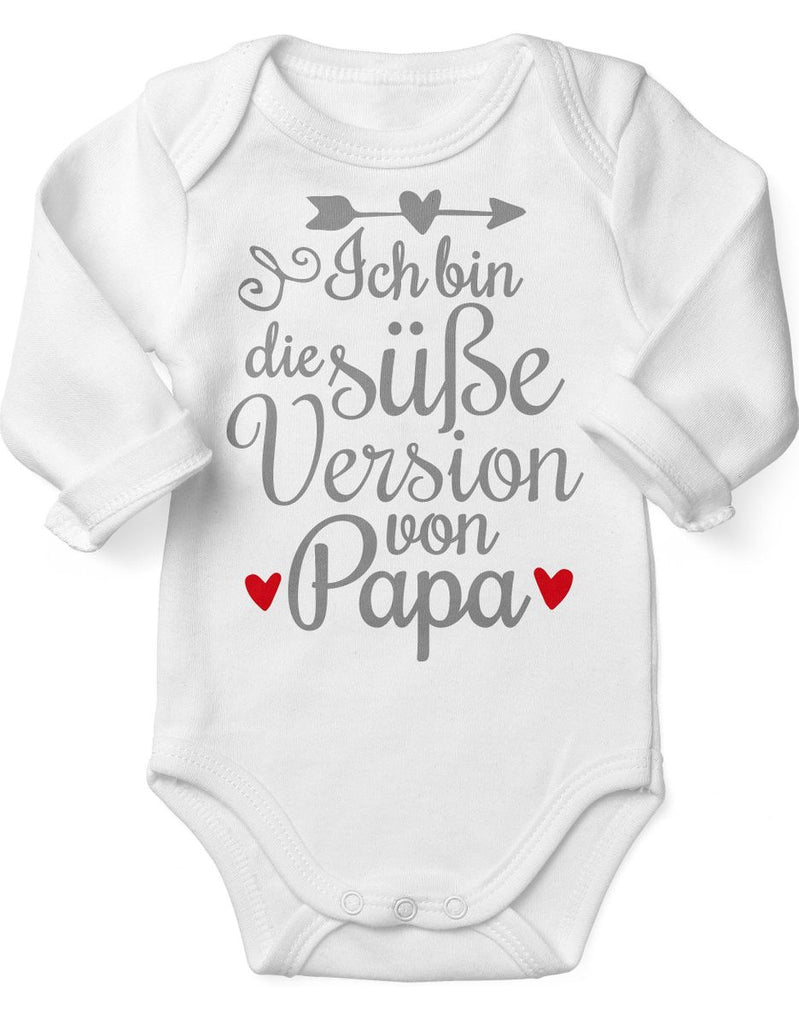 Babybody Langarm Ich bin die süße Version von Papa - von Mikalino