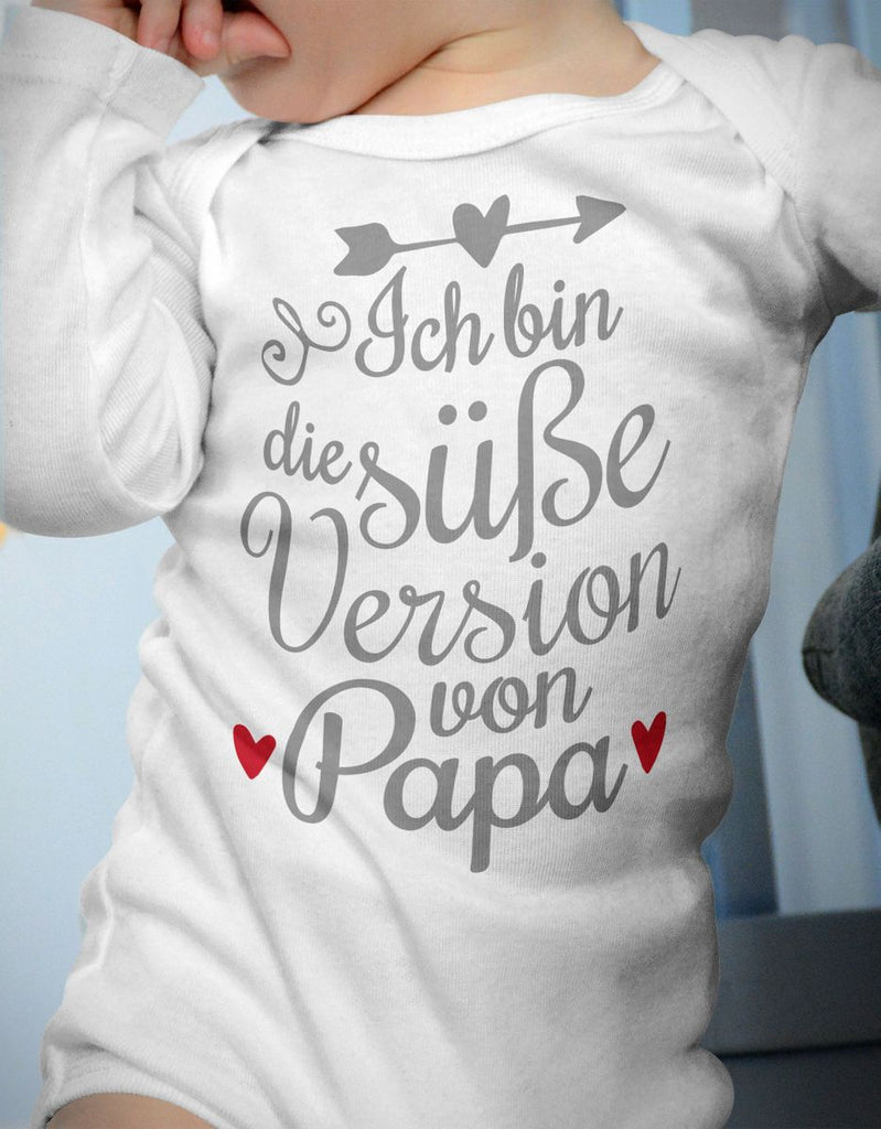 Babybody Langarm Ich bin die süße Version von Papa - von Mikalino