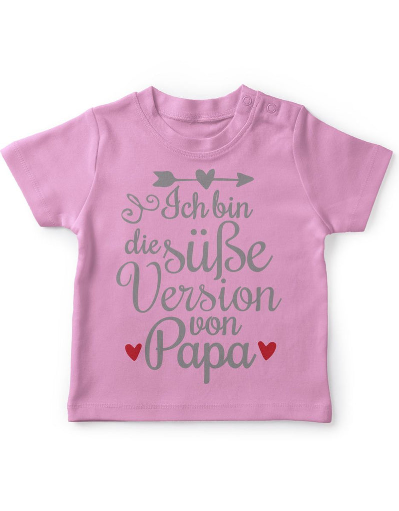 Mikalino Baby / Kinder T-Shirt mit Spruch für Jungen Mädchen Unisex kurzarm Ich bin die süße Version von Papa | handbedruckt in Deutschland | Handmade with love - von Mikalino