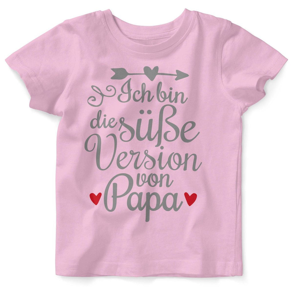 Mikalino Baby / Kinder T-Shirt mit Spruch für Jungen Mädchen Unisex kurzarm Ich bin die süße Version von Papa | handbedruckt in Deutschland | Handmade with love - von Mikalino