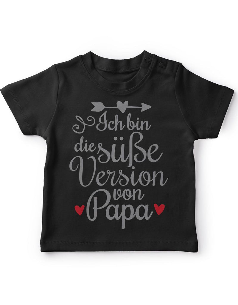 Mikalino Baby / Kinder T-Shirt mit Spruch für Jungen Mädchen Unisex kurzarm Ich bin die süße Version von Papa | handbedruckt in Deutschland | Handmade with love - von Mikalino