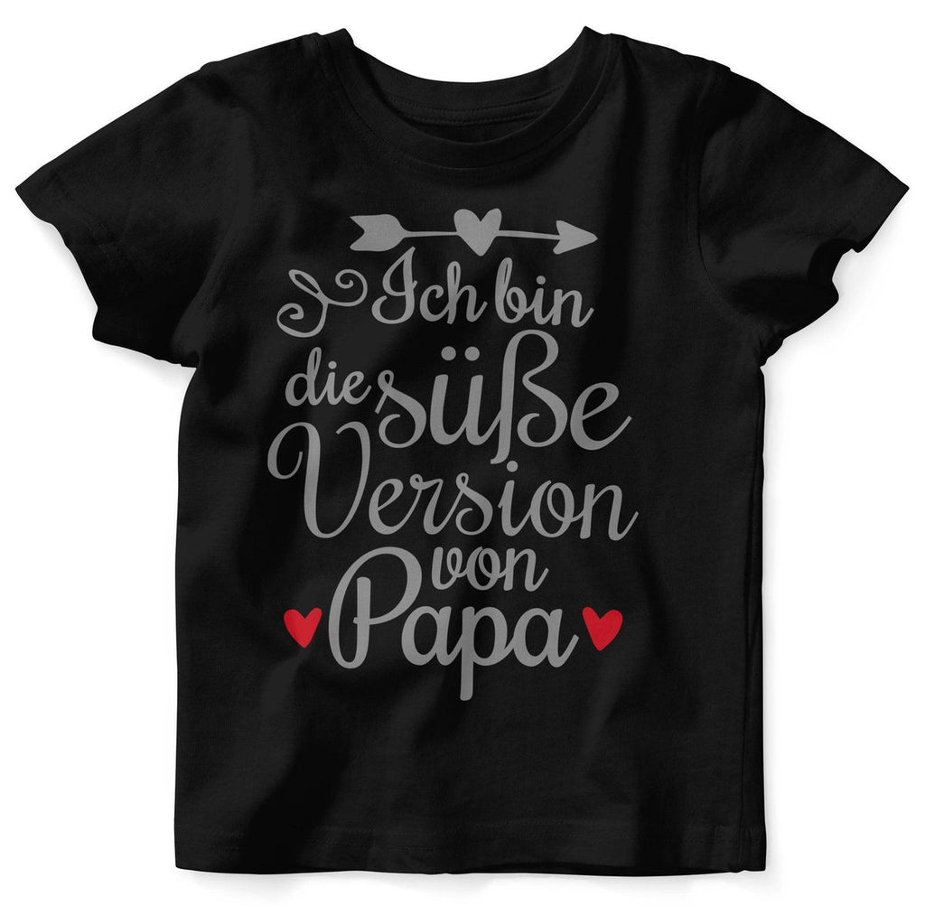 Mikalino Baby / Kinder T-Shirt mit Spruch für Jungen Mädchen Unisex kurzarm Ich bin die süße Version von Papa | handbedruckt in Deutschland | Handmade with love - von Mikalino