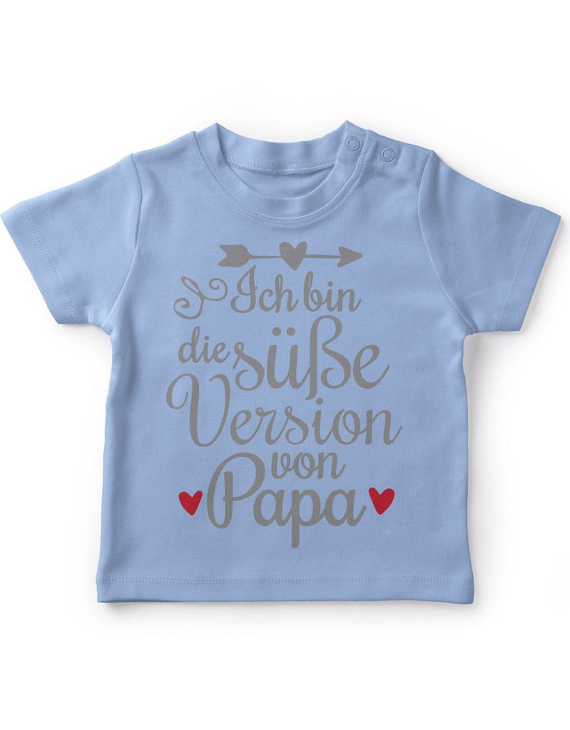 Mikalino Baby / Kinder T-Shirt mit Spruch für Jungen Mädchen Unisex kurzarm Ich bin die süße Version von Papa | handbedruckt in Deutschland | Handmade with love - von Mikalino