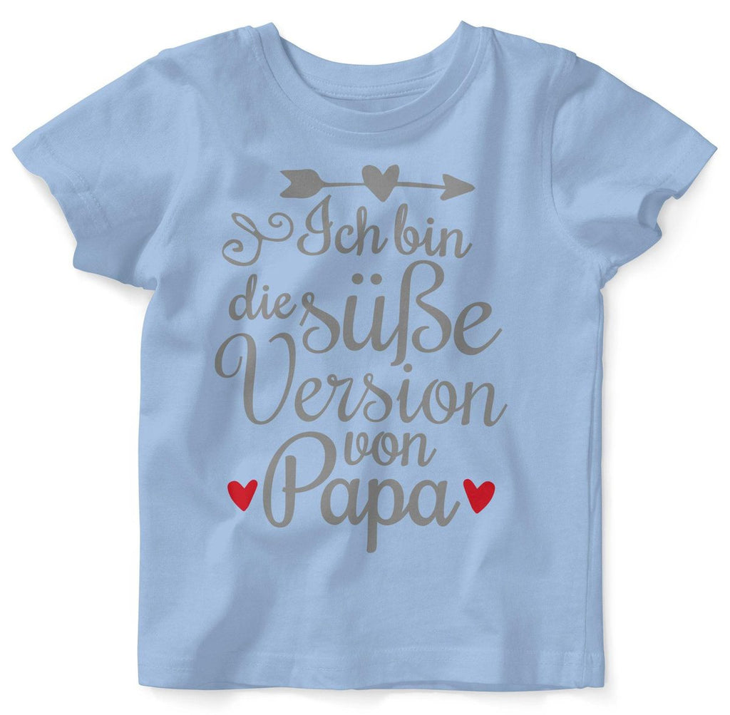 Mikalino Baby / Kinder T-Shirt mit Spruch für Jungen Mädchen Unisex kurzarm Ich bin die süße Version von Papa | handbedruckt in Deutschland | Handmade with love - von Mikalino