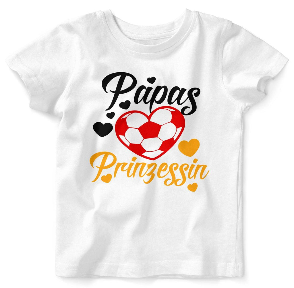 Mikalino Baby / Kinder T-Shirt mit Spruch für Jungen Mädchen Unisex kurzarm Papas Fussball Prinzessin | handbedruckt in Deutschland | Handmade with love - von Mikalino