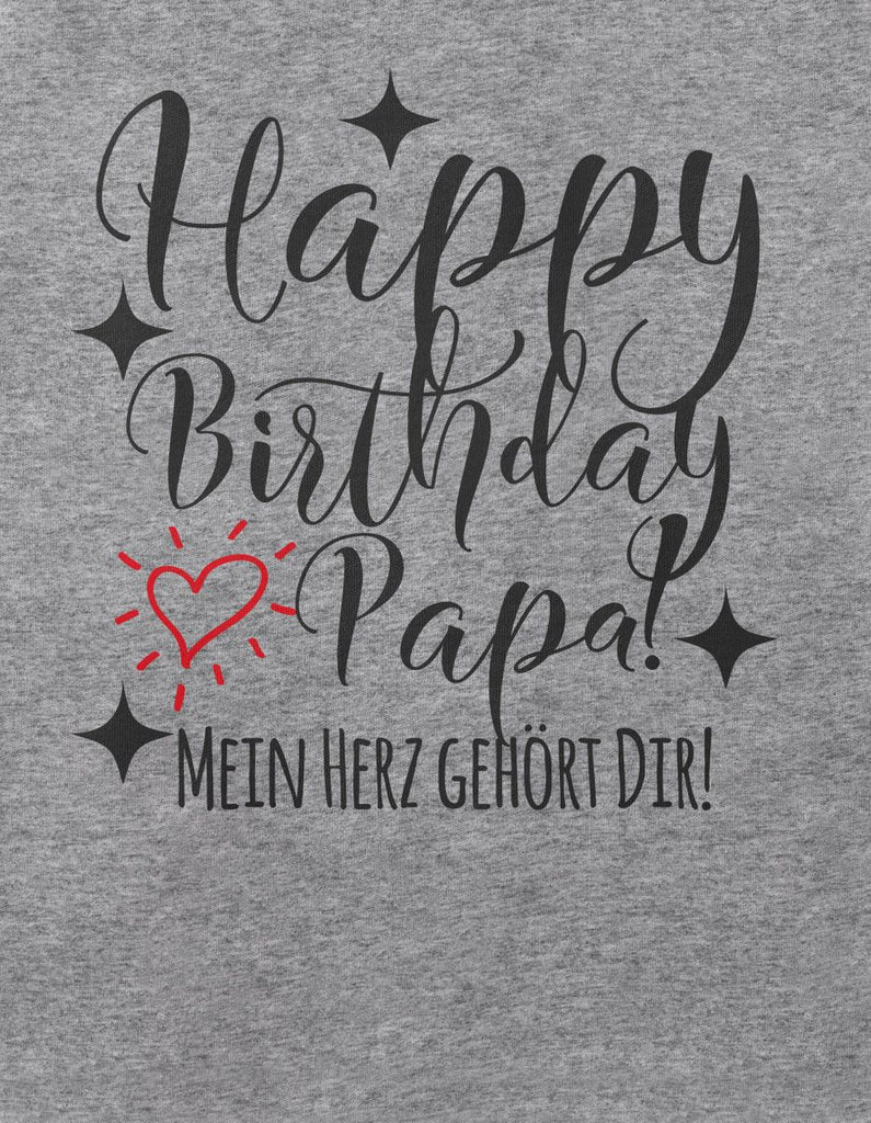 Babybody Langarm Happy Birthday Papa! Mein Herz gehört Dir! - von Mikalino