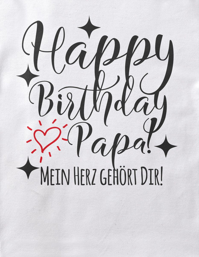 Babybody Langarm Happy Birthday Papa! Mein Herz gehört Dir! - von Mikalino