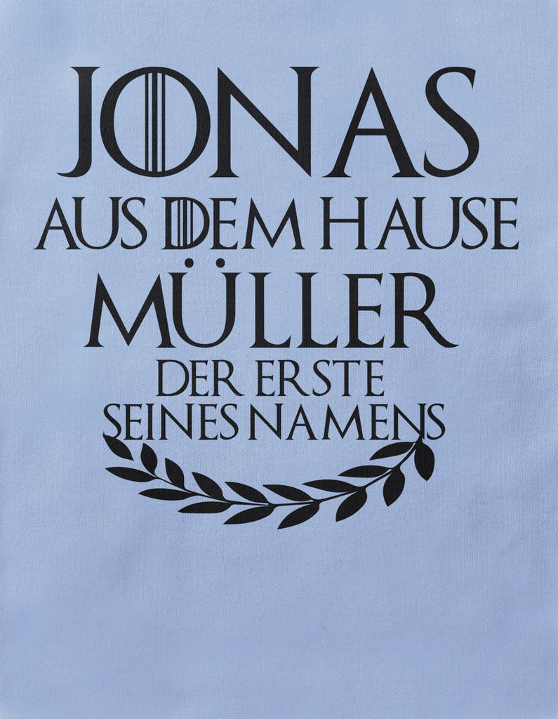 T-Shirt kurzarm Individueller Name "aus dem Hause …" - von Mikalino