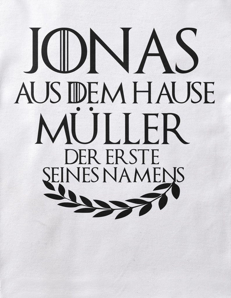 T-Shirt kurzarm Individueller Name "aus dem Hause …" - von Mikalino