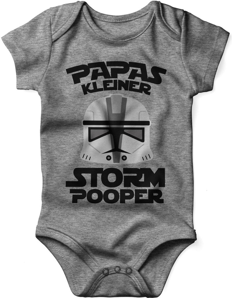 Babybody kurzarm Papas kleiner Stormpooper - von Mikalino