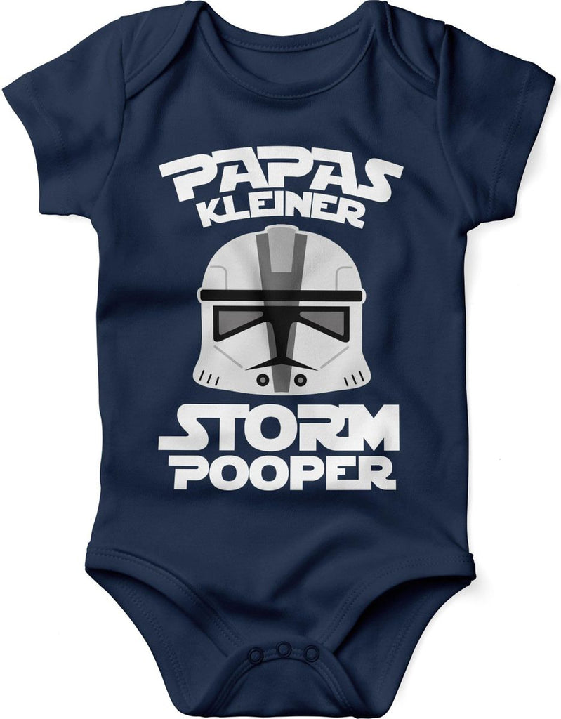 Babybody kurzarm Papas kleiner Stormpooper - von Mikalino