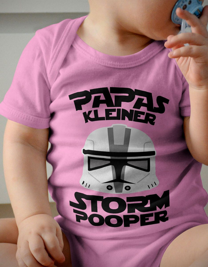 Babybody kurzarm Papas kleiner Stormpooper - von Mikalino