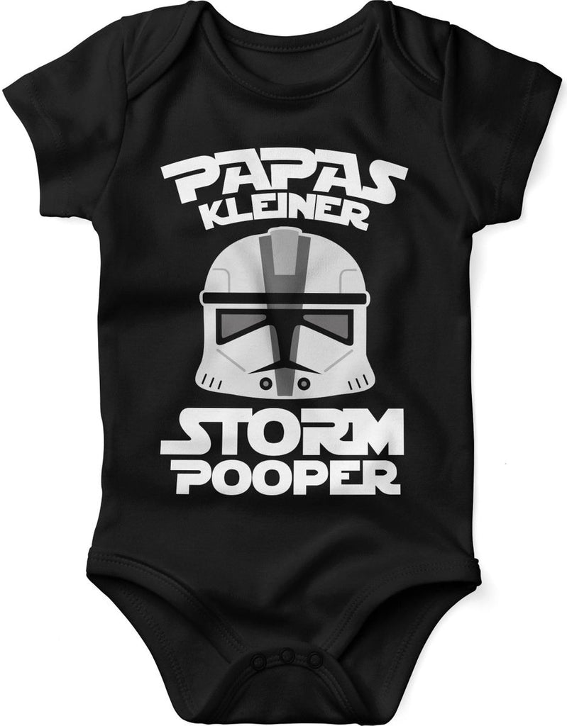 Babybody kurzarm Papas kleiner Stormpooper - von Mikalino