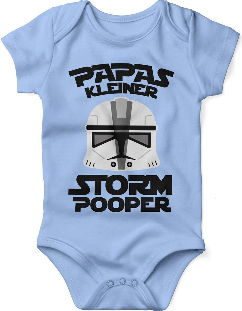 Babybody kurzarm Papas kleiner Stormpooper - von Mikalino