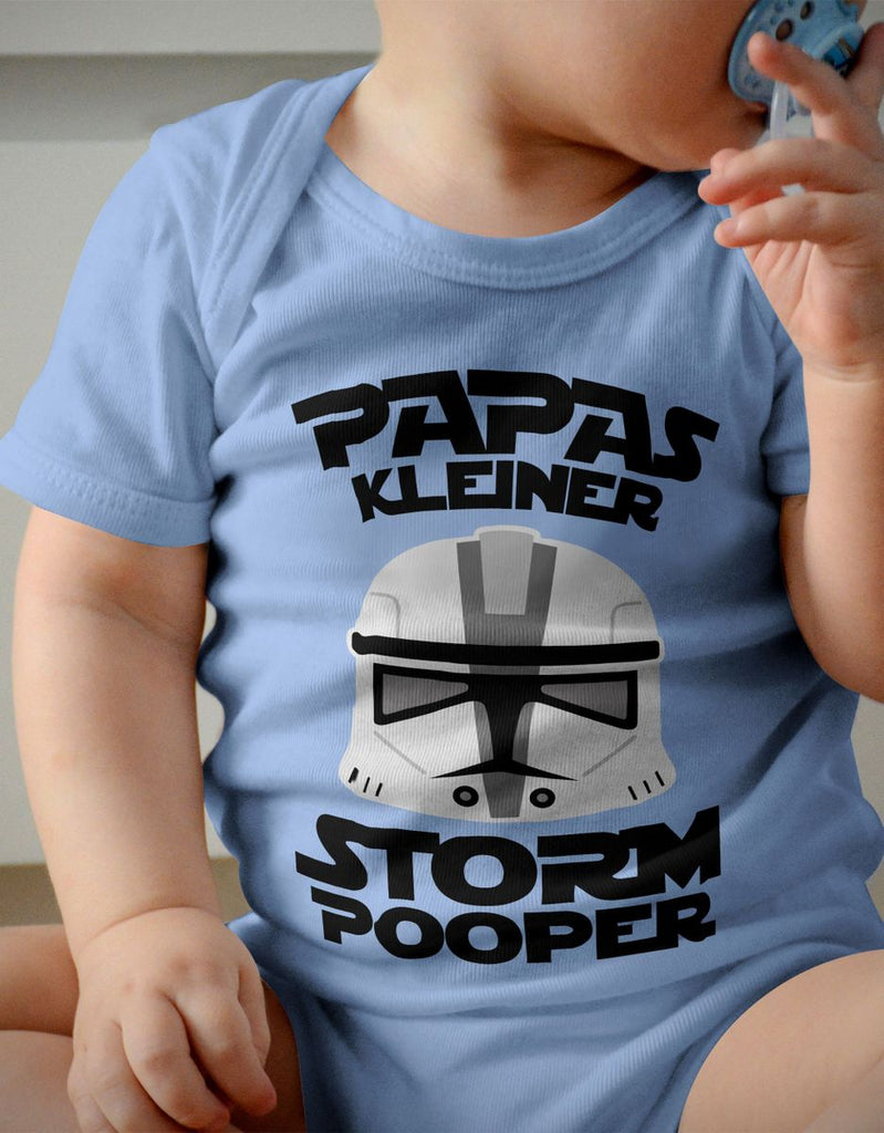 Babybody kurzarm Papas kleiner Stormpooper - von Mikalino