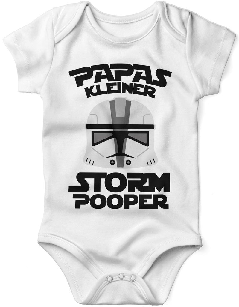 Babybody kurzarm Papas kleiner Stormpooper - von Mikalino