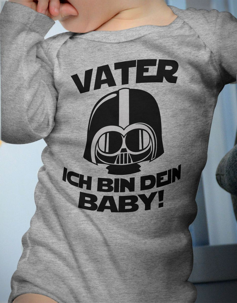 Babybody Langarm Vater - ich bin Dein Baby! - von Mikalino