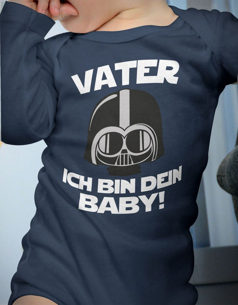 Babybody Langarm Vater - ich bin Dein Baby! - von Mikalino