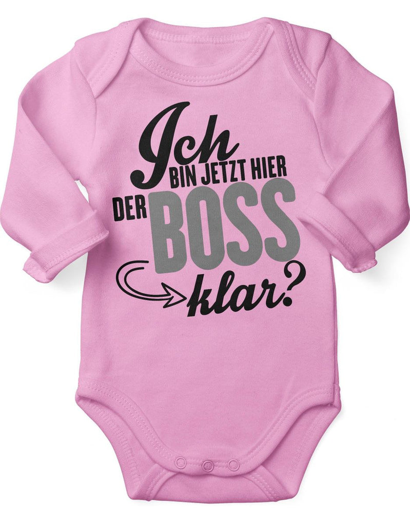 Babybody Langarm Ich bin jetzt hier der Boss, klar? - von Mikalino