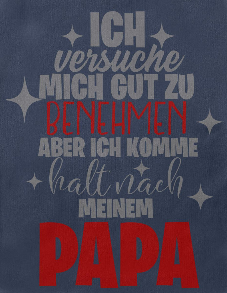 Babybody Langarm Ich versuche mich gut zu benehmen | Papa - von Mikalino