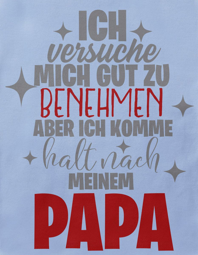 Babybody Langarm Ich versuche mich gut zu benehmen | Papa - von Mikalino