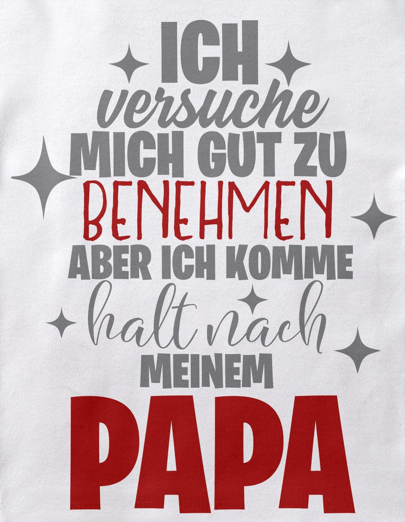 Babybody Langarm Ich versuche mich gut zu benehmen | Papa - von Mikalino