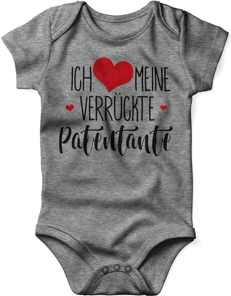 Babybody kurzarm Ich liebe meine verrückte Patentante - von Mikalino