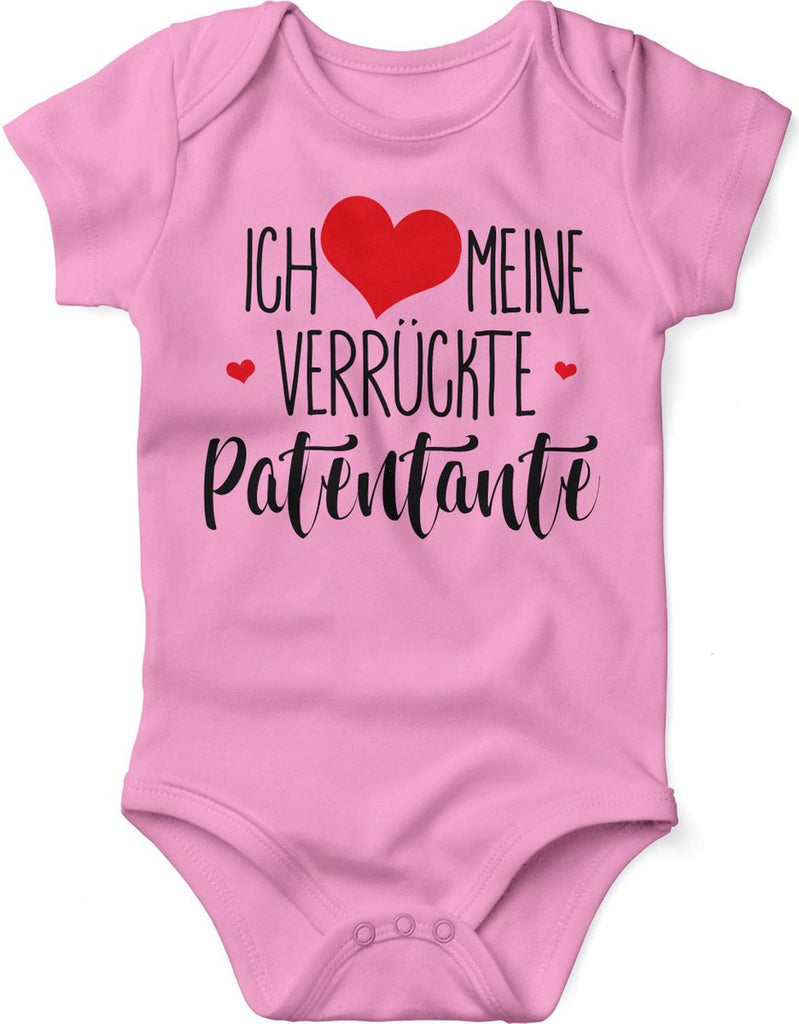 Babybody kurzarm Ich liebe meine verrückte Patentante - von Mikalino