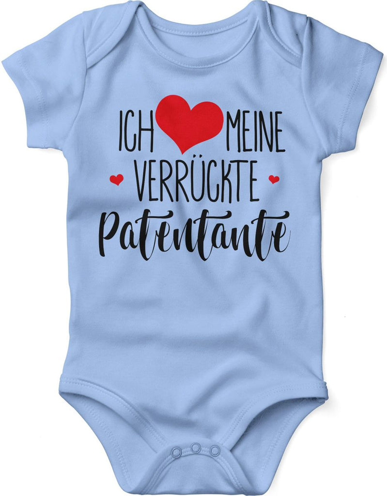 Babybody kurzarm Ich liebe meine verrückte Patentante - von Mikalino