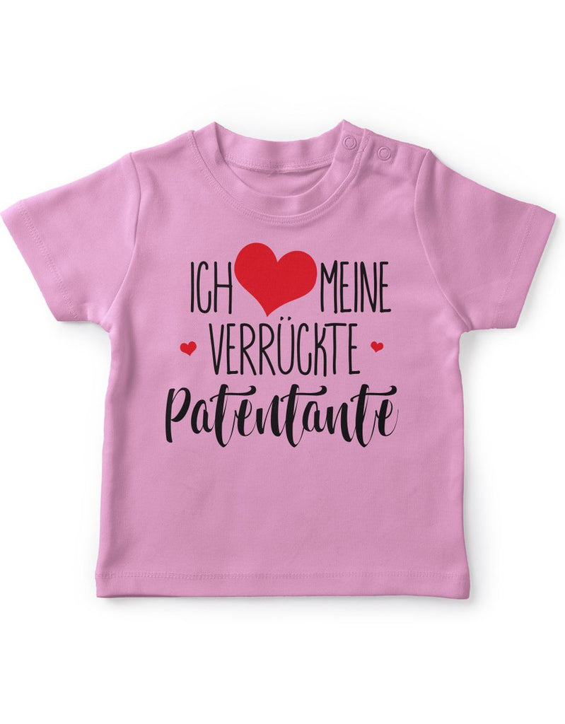 Mikalino Baby / Kinder T-Shirt mit Spruch für Jungen Mädchen Unisex kurzarm Ich liebe meine verrückte Patentante | handbedruckt in Deutschland | Handmade with love - von Mikalino