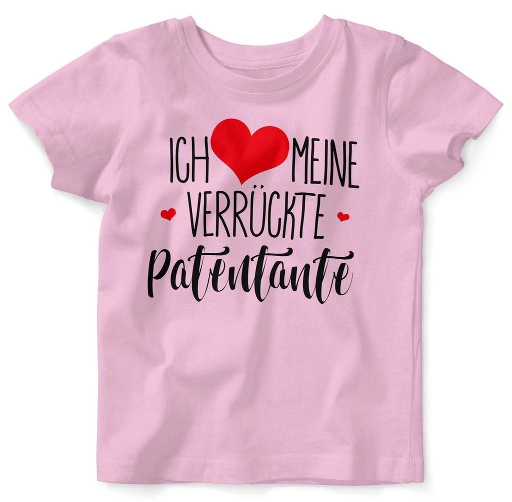 Mikalino Baby / Kinder T-Shirt mit Spruch für Jungen Mädchen Unisex kurzarm Ich liebe meine verrückte Patentante | handbedruckt in Deutschland | Handmade with love - von Mikalino