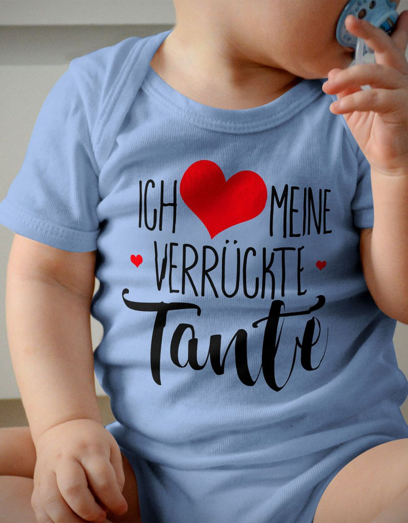 Babybody kurzarm Ich liebe meine verrückte Tante - von Mikalino