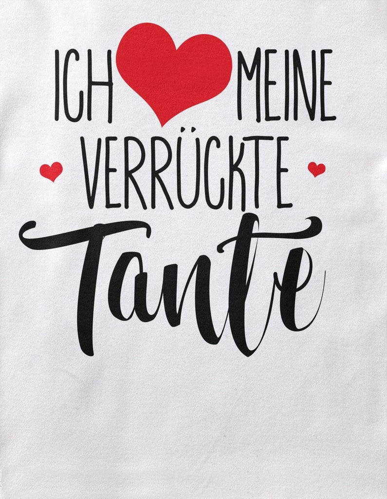 Mikalino Baby / Kinder T-Shirt mit Spruch für Jungen Mädchen Unisex kurzarm Ich liebe meine verrückte Tante | handbedruckt in Deutschland | Handmade with love - von Mikalino