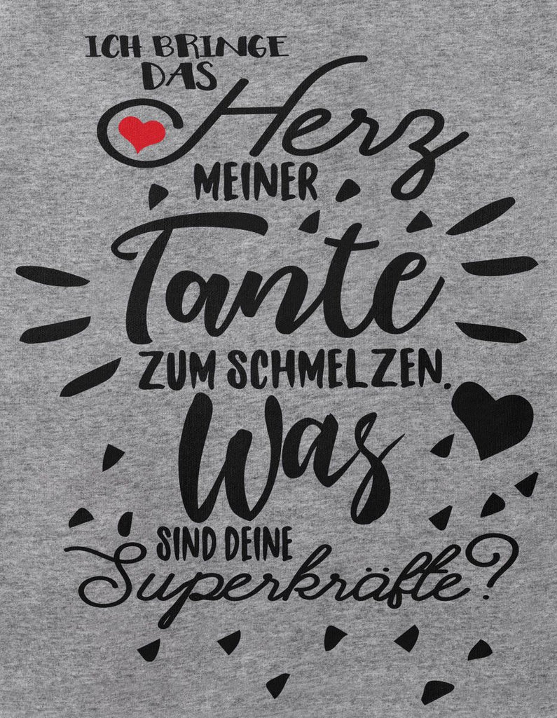 Babybody kurzarm Ich bringe das Herz meiner Tante zum schmelzen. Was sind deine Superkräfte? - von Mikalino