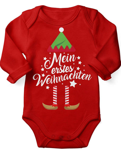 Babybody Langarm Mein erstes Weihnachten (Weihnachts-Elf) - von Mikalino