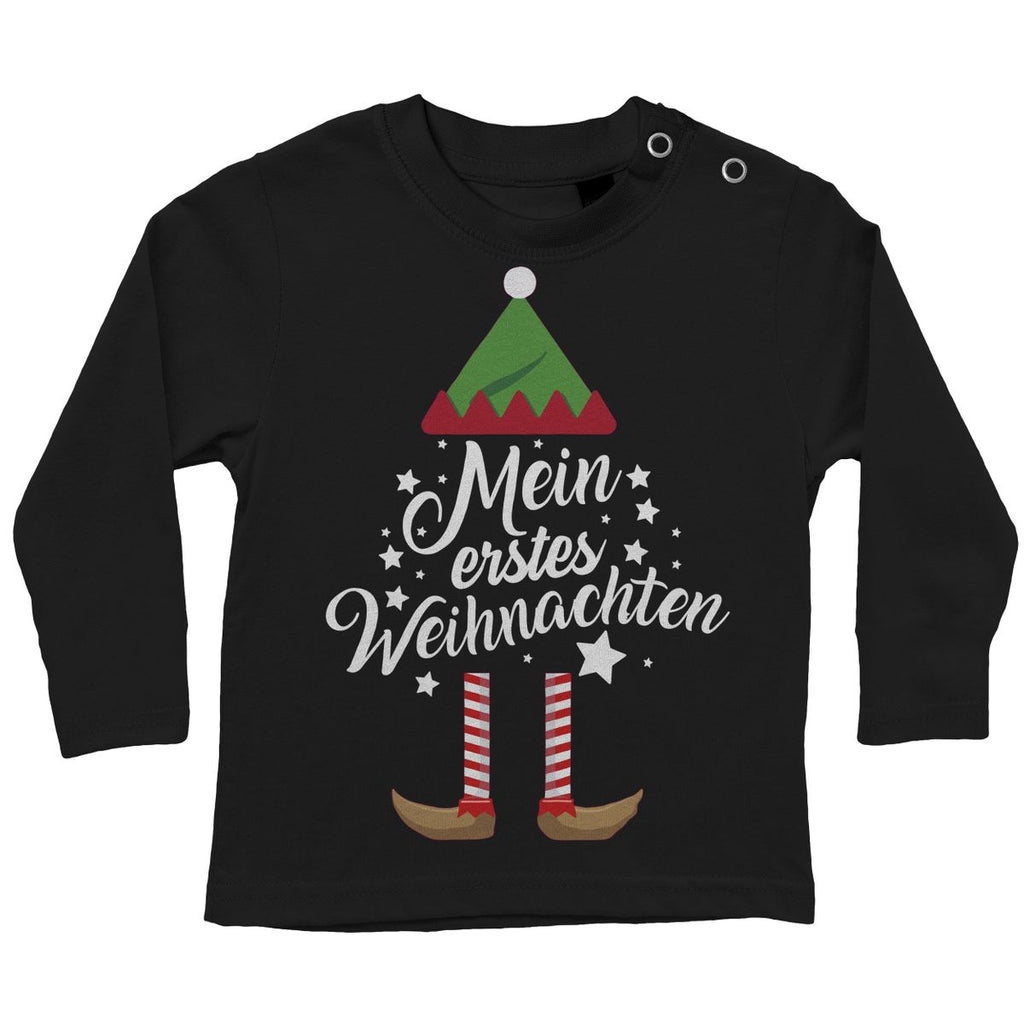 Baby / Kinder Longsleeve Mein erstes Weihnachten (Weihnachts-Elf) - von Mikalino