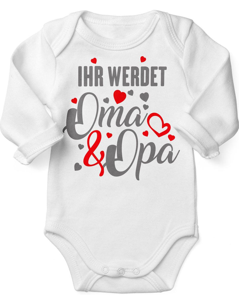 Babybody Langarm Ihr werdet Oma und Opa - von Mikalino