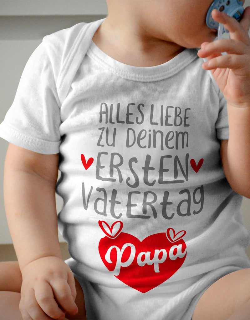 Babybody kurzarm Alles Liebe zu deinem ersten Vatertag - von Mikalino