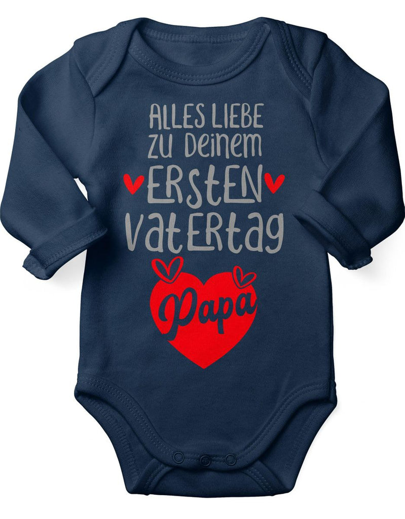 Babybody Langarm Alles Liebe zu deinem ersten Vatertag - von Mikalino