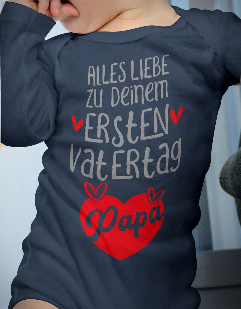 Babybody Langarm Alles Liebe zu deinem ersten Vatertag - von Mikalino