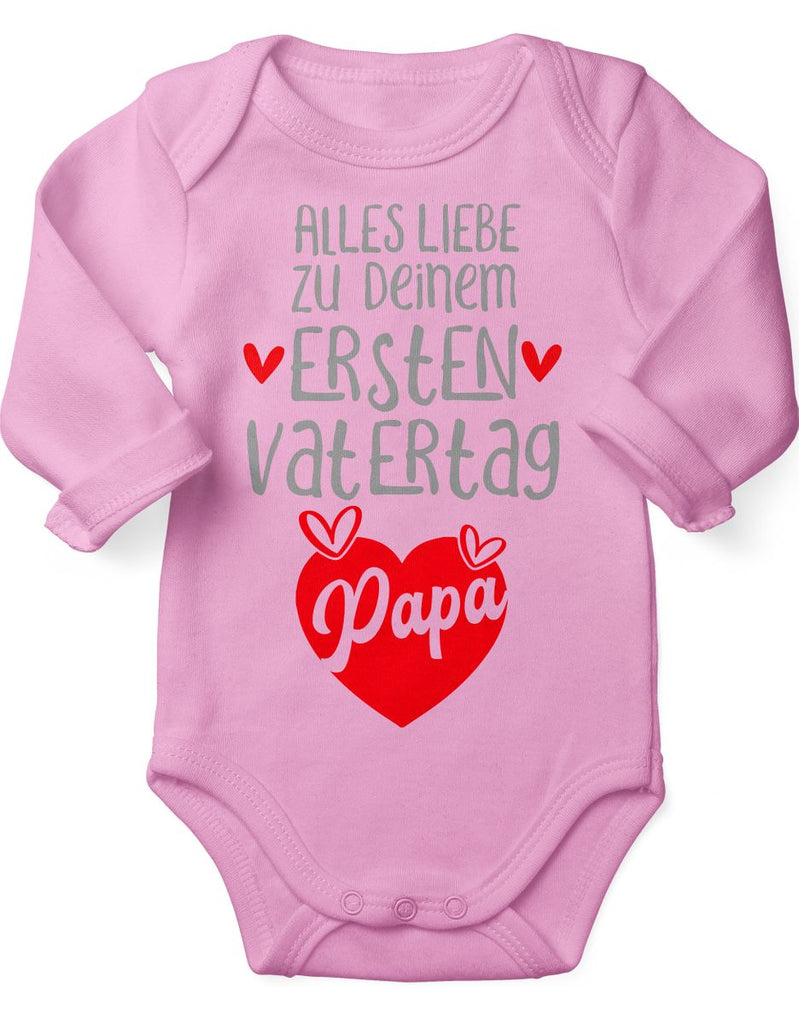 Babybody Langarm Alles Liebe zu deinem ersten Vatertag - von Mikalino