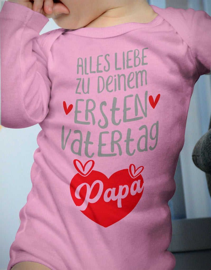 Babybody Langarm Alles Liebe zu deinem ersten Vatertag - von Mikalino