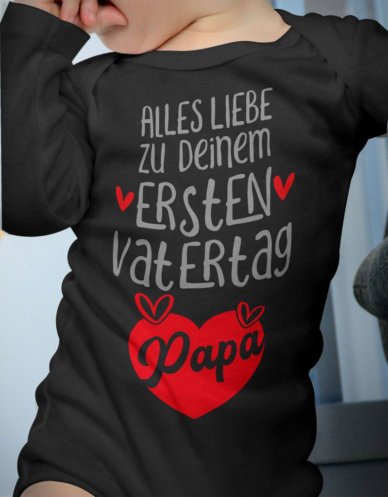 Babybody Langarm Alles Liebe zu deinem ersten Vatertag - von Mikalino